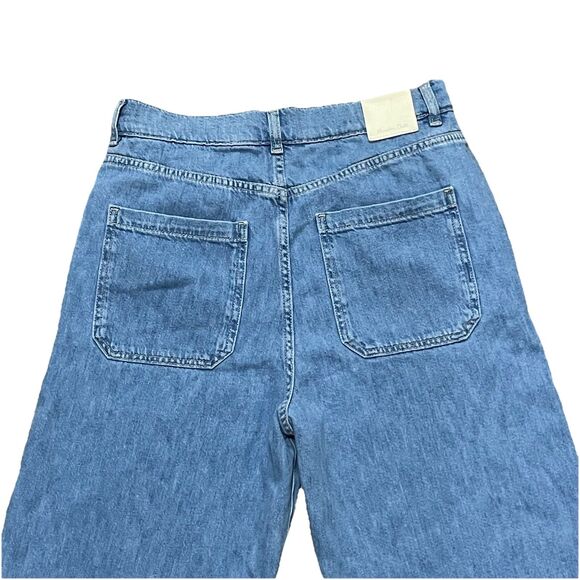 Massimo Dutti Women’s Straight Leg Denim Jeans Size 6 High Rise Stove Pipe Style - Picture 4 of 12